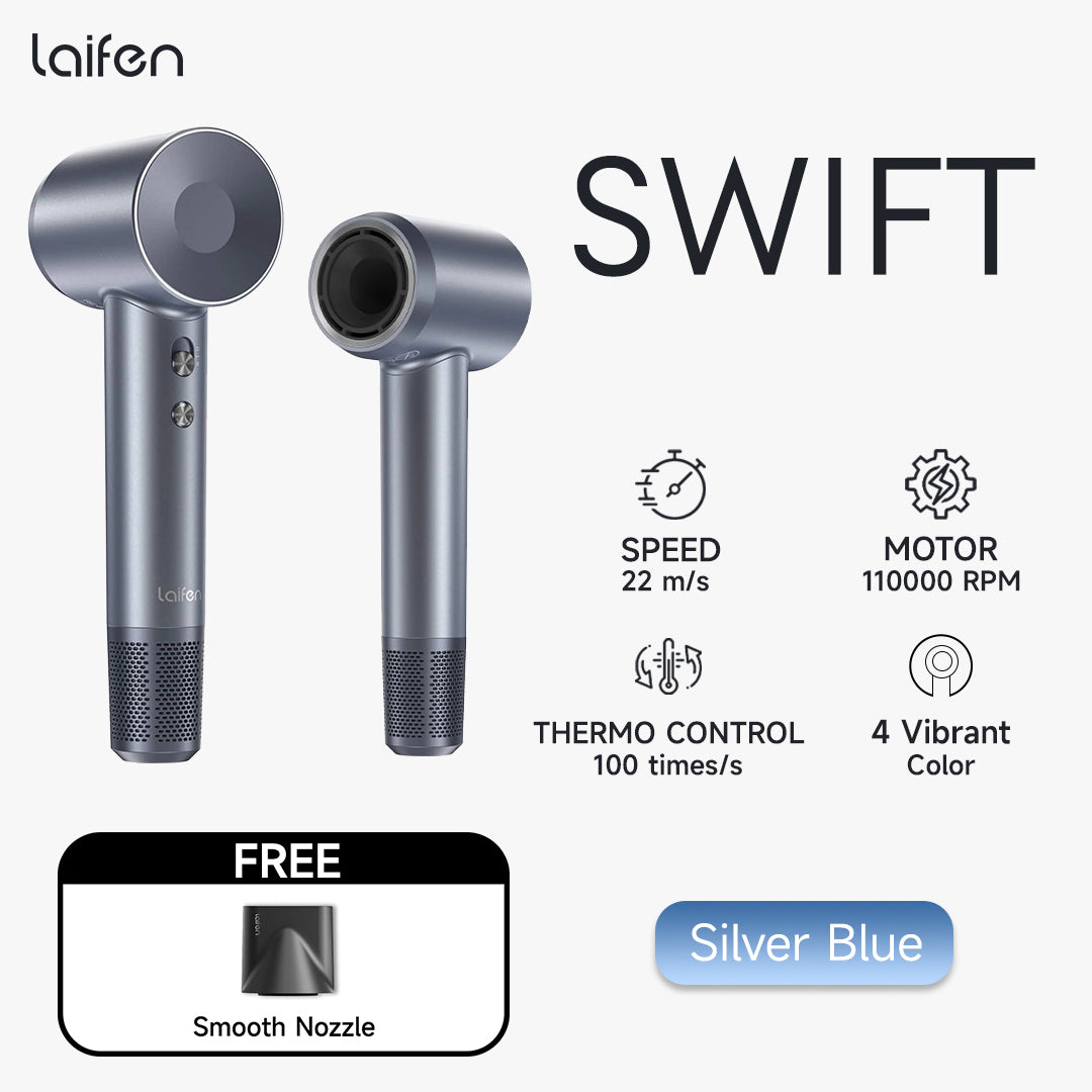 Swift High-Speed Hair Dryer - Silver Blue