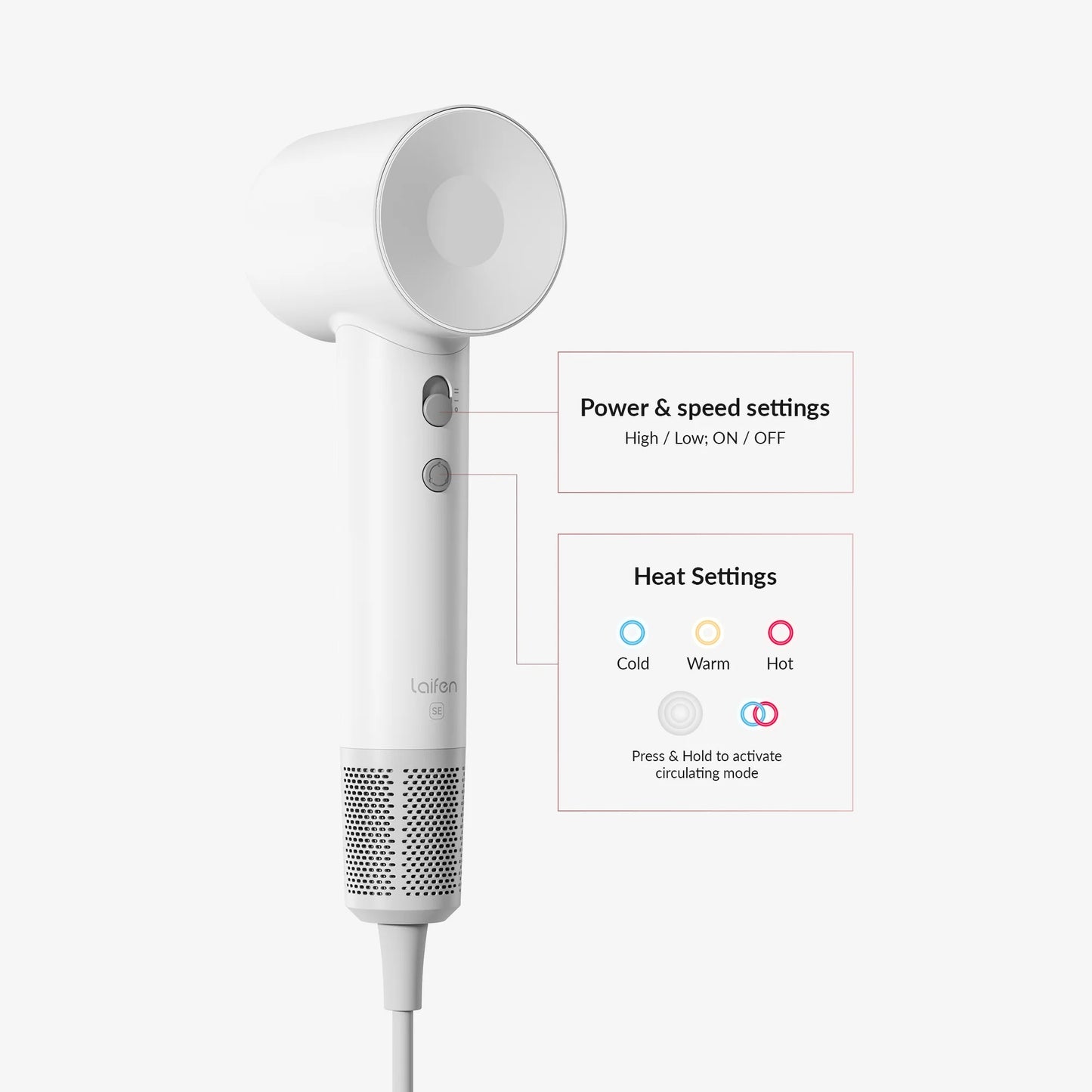 SE High-Speed Hair Dryer - Matte White